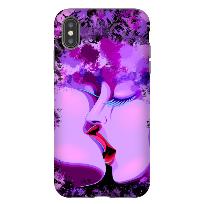 iPhone Xs Max StrongFit Lovers Kiss Ultraviolet Love Romance   by BluedarkArt