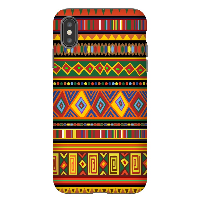 iPhone Xs Max StrongFit Ethnic Colorful Pattern Africa Art by BluedarkArt