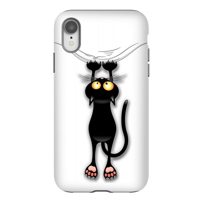 iPhone Xr StrongFit Fun and Naughty Cat Falling Down  by BluedarkArt