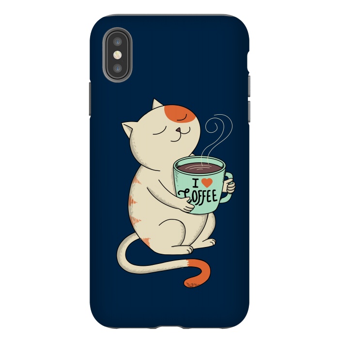 iPhone Xs Max StrongFit Cat and Coffee 2 by Coffee Man