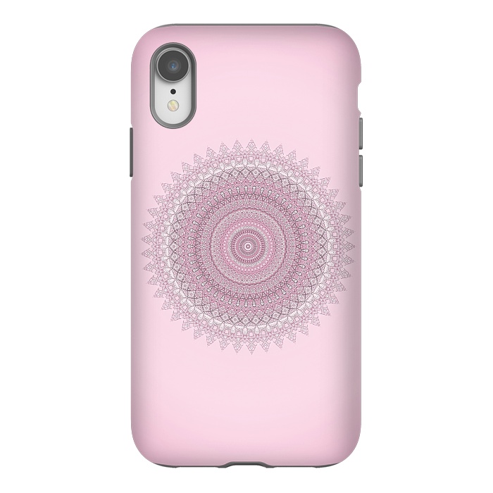 iPhone Xr StrongFit Soft Pink Mandala by Andrea Haase