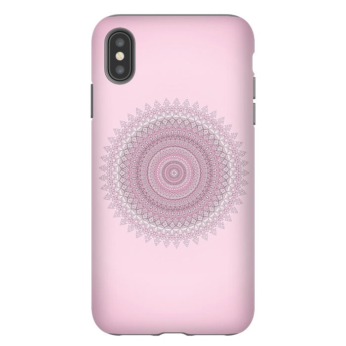 iPhone Xs Max StrongFit Soft Pink Mandala by Andrea Haase