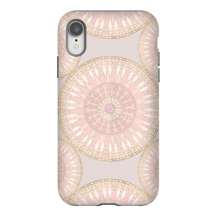 iPhone Xr StrongFit Golden Touch Mandala Pattern by Andrea Haase