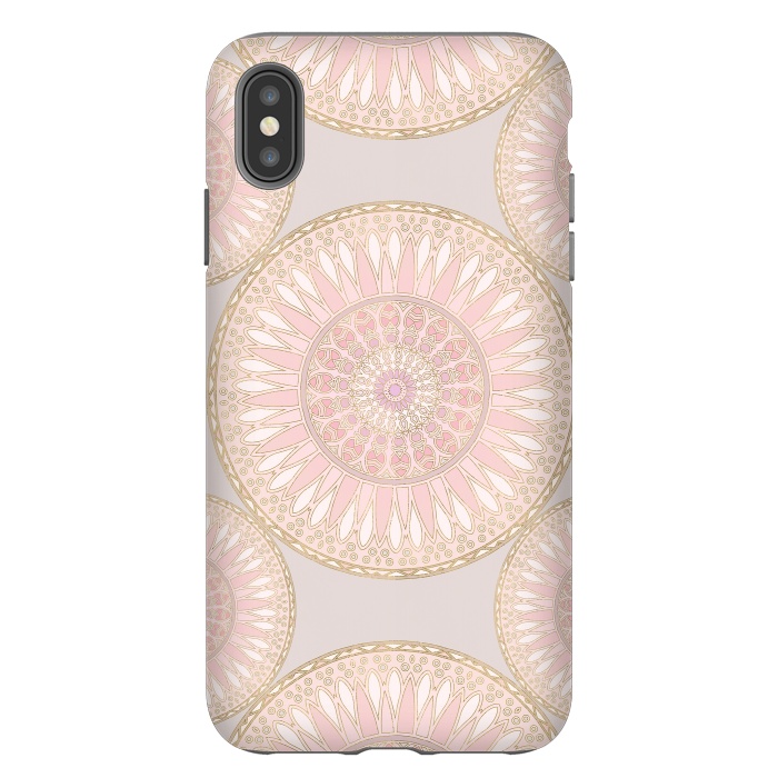 iPhone Xs Max StrongFit Golden Touch Mandala Pattern by Andrea Haase