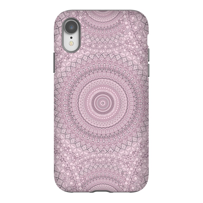 iPhone Xr StrongFit Pastel Pink Mandala Art by Andrea Haase