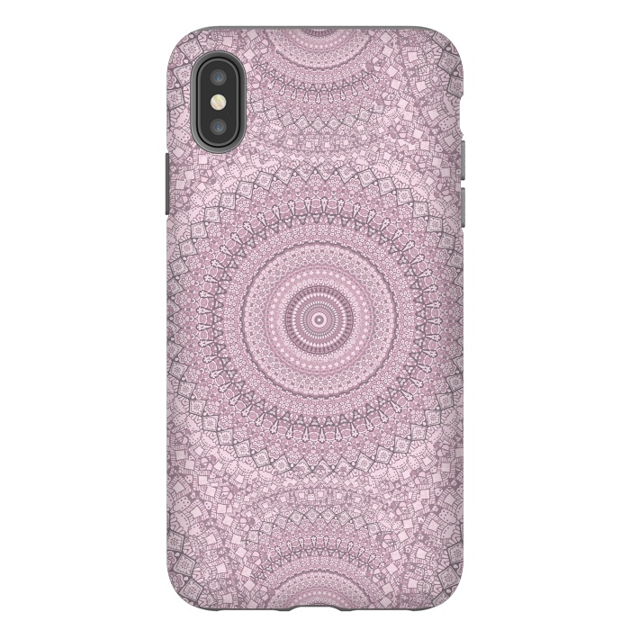 iPhone Xs Max StrongFit Pastel Pink Mandala Art by Andrea Haase