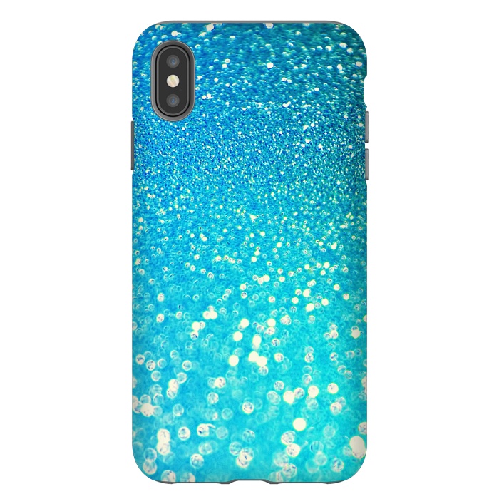 iPhone Xs Max StrongFit Ocean Azure Blue Glitter by  Utart