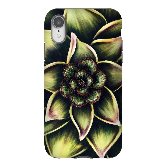 iPhone Xr StrongFit Succulent by Denise Cassidy Wood