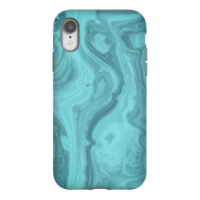 iPhone Xr StrongFit Turquoise Marble 2 by Andrea Haase