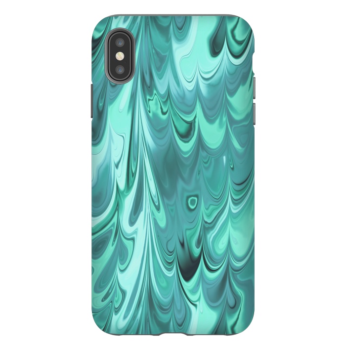 iPhone Xs Max StrongFit Faux Turquoise Marble 2 by Andrea Haase