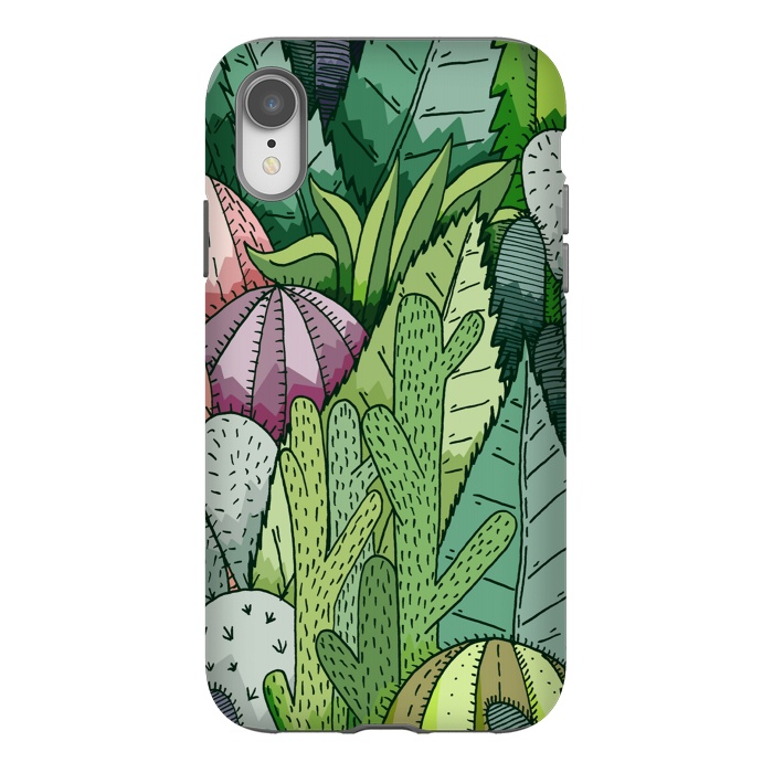 iPhone Xr StrongFit Cactus Garden by Steve Wade (Swade)