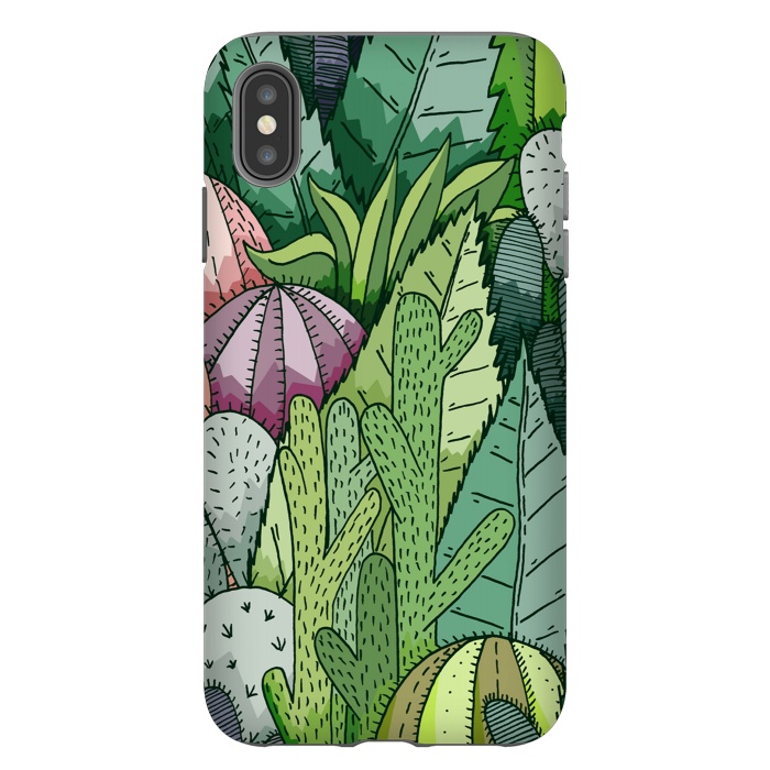 iPhone Xs Max StrongFit Cactus Garden by Steve Wade (Swade)