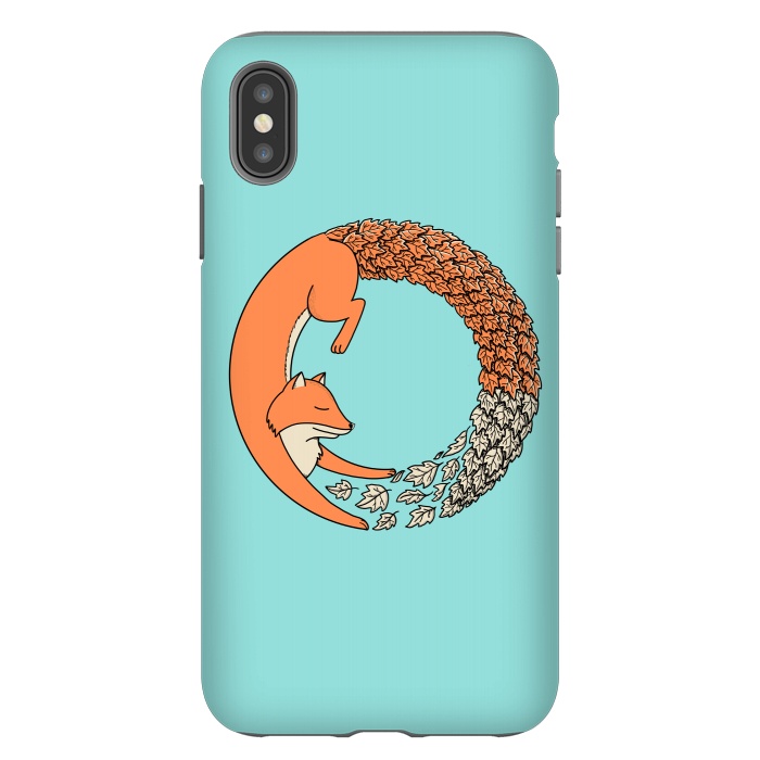 iPhone Xs Max StrongFit Fox Circle by Coffee Man