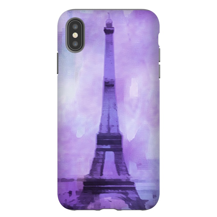 iPhone Xs Max StrongFit Purple Paris Watercolor  by Andrea Haase