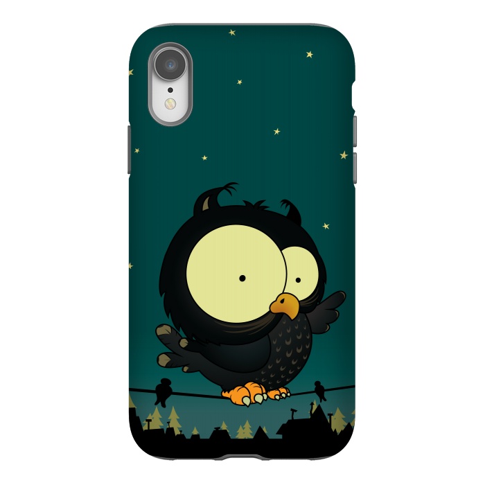 iPhone Xr StrongFit Little Owl by Mangulica