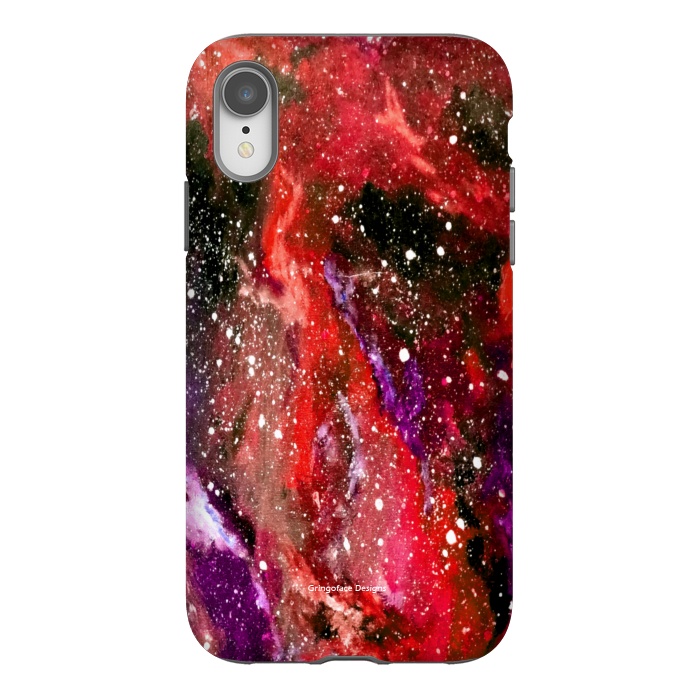 iPhone Xr StrongFit Red Galaxy by Gringoface Designs