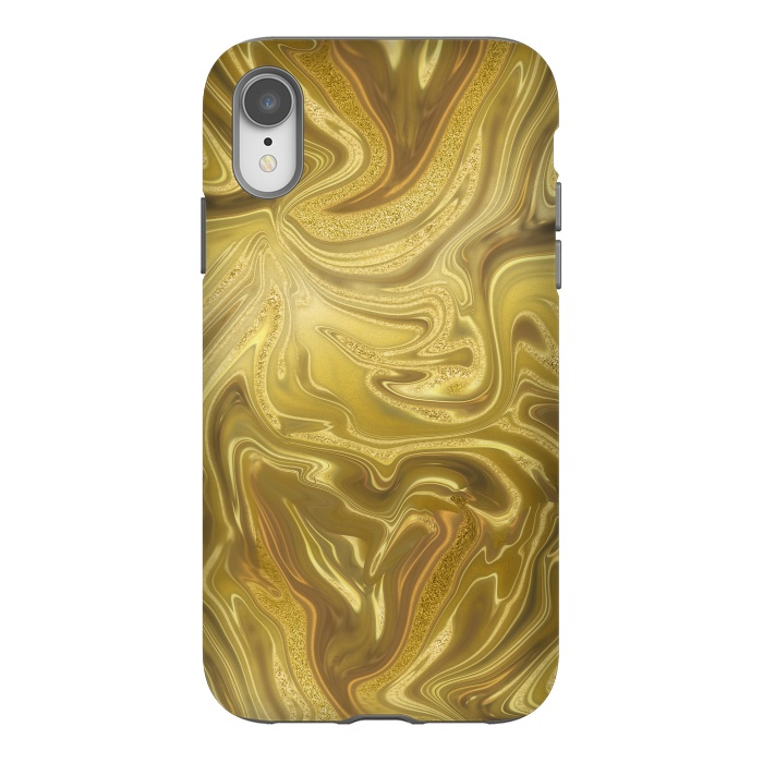 iPhone Xr StrongFit Liquid Gold by Andrea Haase
