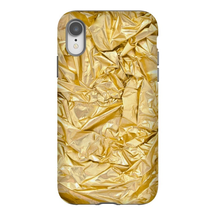 iPhone Xr StrongFit Golden Metal Foil by Andrea Haase