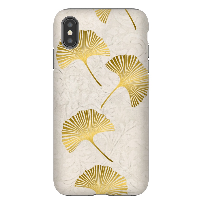 iPhone Xs Max StrongFit Golden Gingko Leaves by Andrea Haase