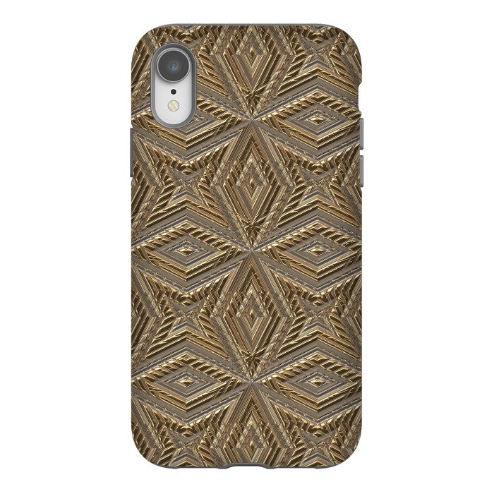 iPhone Xr StrongFit Golden Embossed Ornaments by Andrea Haase