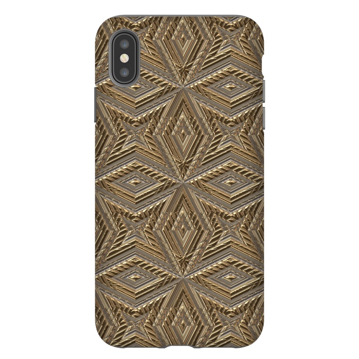 iPhone Xs Max StrongFit Golden Embossed Ornaments by Andrea Haase