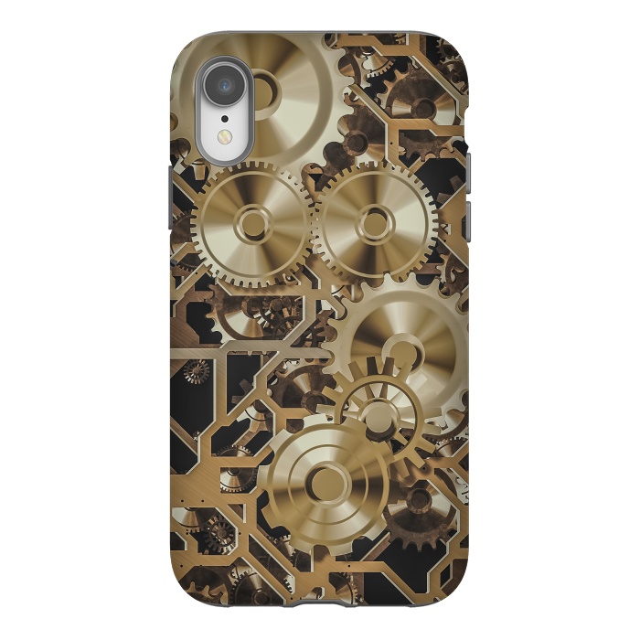 iPhone Xr StrongFit Steampunk Gold by Andrea Haase