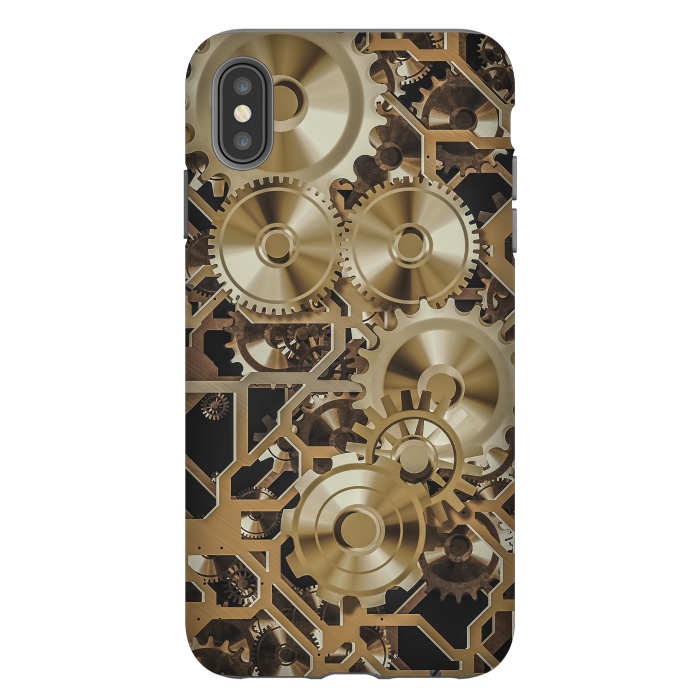 iPhone Xs Max StrongFit Steampunk Gold by Andrea Haase