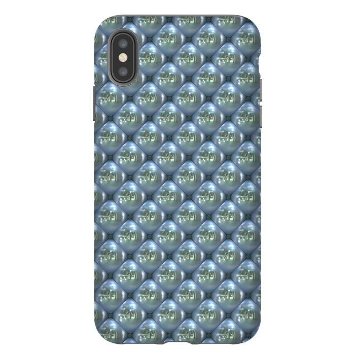 iPhone Xs Max StrongFit Blue Shimmering Pearls by Andrea Haase