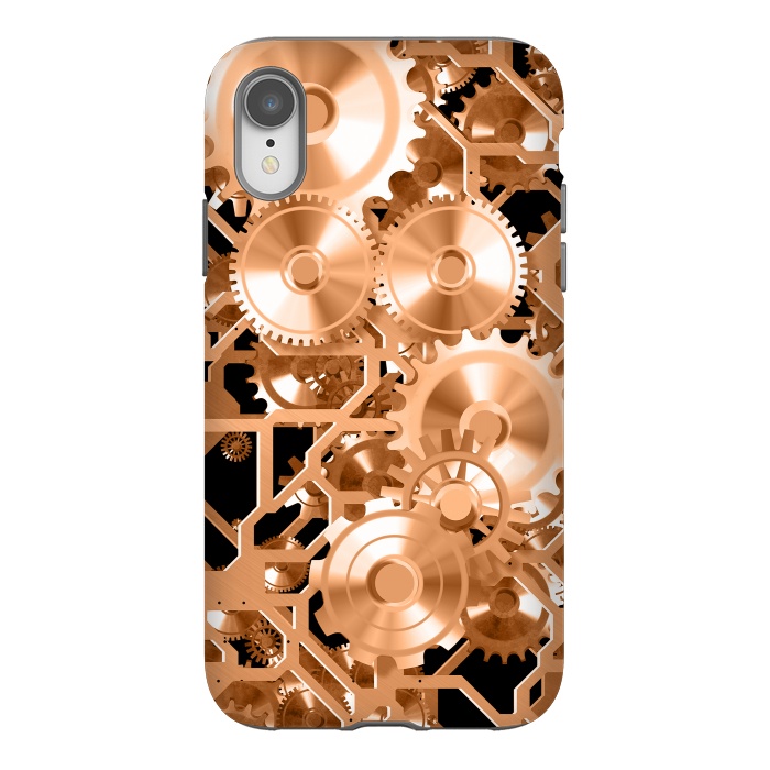 iPhone Xr StrongFit Copper Steampunk by Andrea Haase