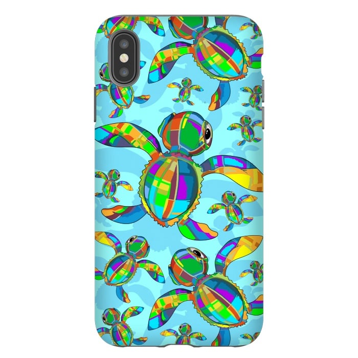 iPhone Xs Max StrongFit Baby Sea Turtle Fabric Toy by BluedarkArt