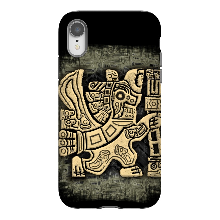iPhone Xr StrongFit Aztec Eagle Warrior by BluedarkArt