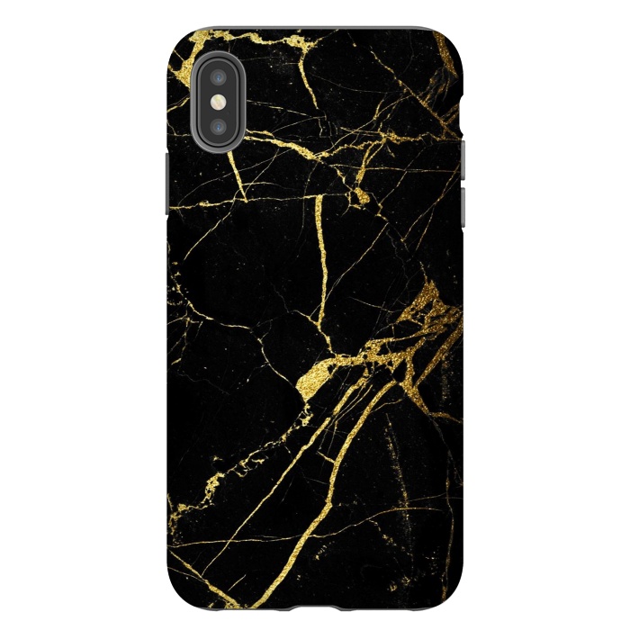 iPhone Xs Max StrongFit  Black-Gold Marble Impress by ''CVogiatzi.