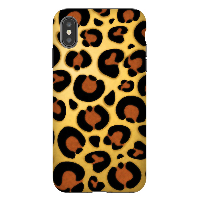 iPhone Xs Max StrongFit Jaguar Leopard Fur Texture by BluedarkArt