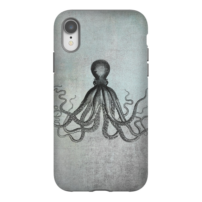 iPhone Xr StrongFit Octopus Vintage Art by Andrea Haase