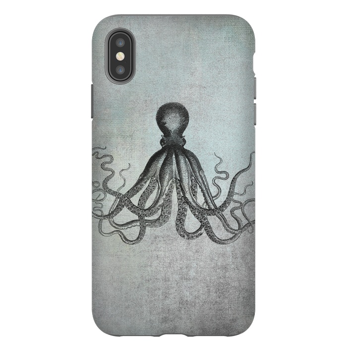 iPhone Xs Max StrongFit Octopus Vintage Art by Andrea Haase