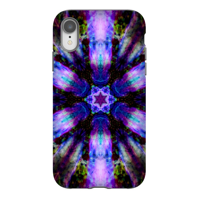 iPhone Xr StrongFit Ultra violet ink mandala by haroulita