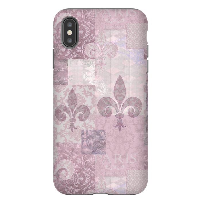 iPhone Xs Max StrongFit Romantic Vintage Pattern Soft Pink by Andrea Haase