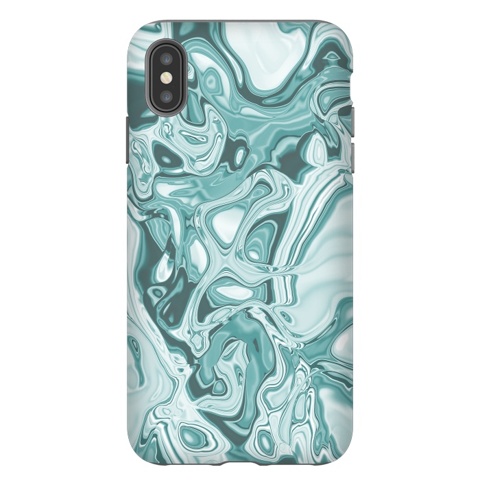 iPhone Xs Max StrongFit Faux Marble Teal Green 2 by Andrea Haase