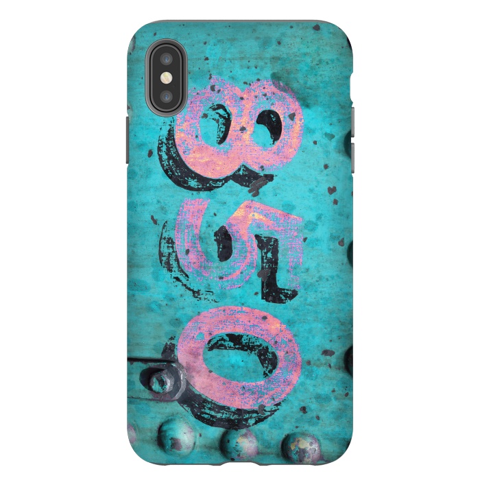 iPhone Xs Max StrongFit Number 850 Spray Paint Grunge by Andrea Haase