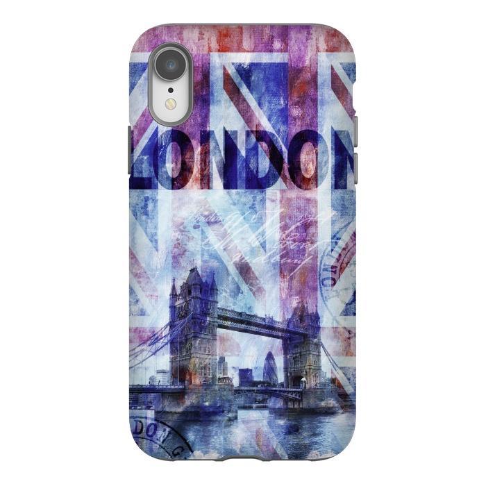 iPhone Xr StrongFit London Bridge Union Jack Mixed Media by Andrea Haase