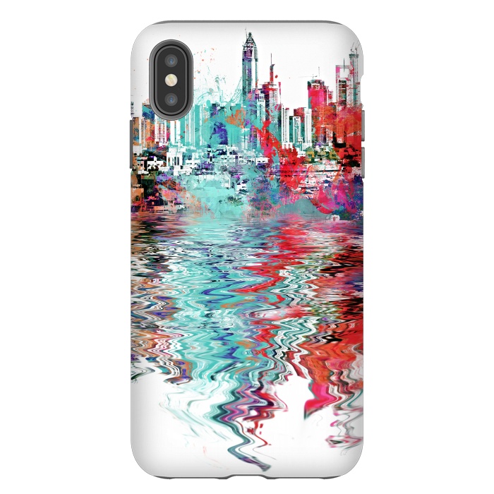 iPhone Xs Max StrongFit Surreal City Skyline by Andrea Haase