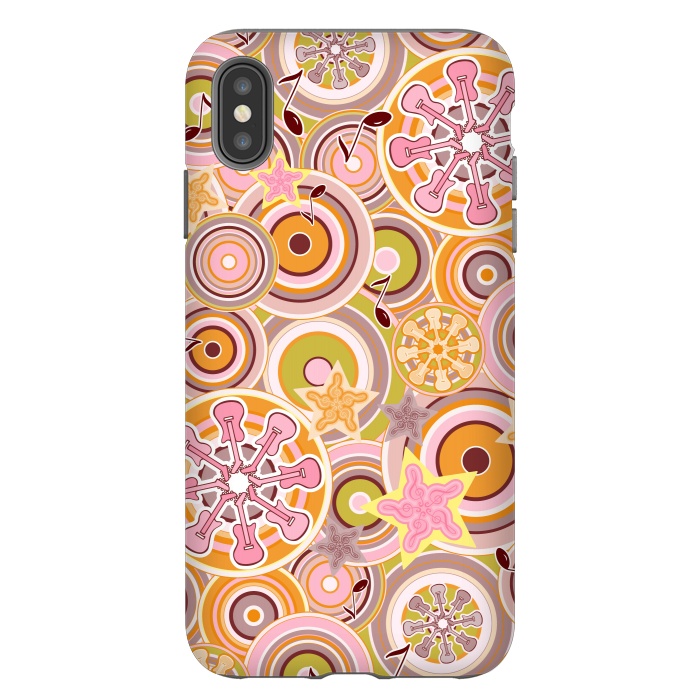 iPhone Xs Max StrongFit Glam Boho Rock in Pink and Orange by Paula Ohreen