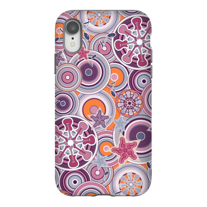 iPhone Xr StrongFit Glam Boho Rock in Purple and Orange by Paula Ohreen
