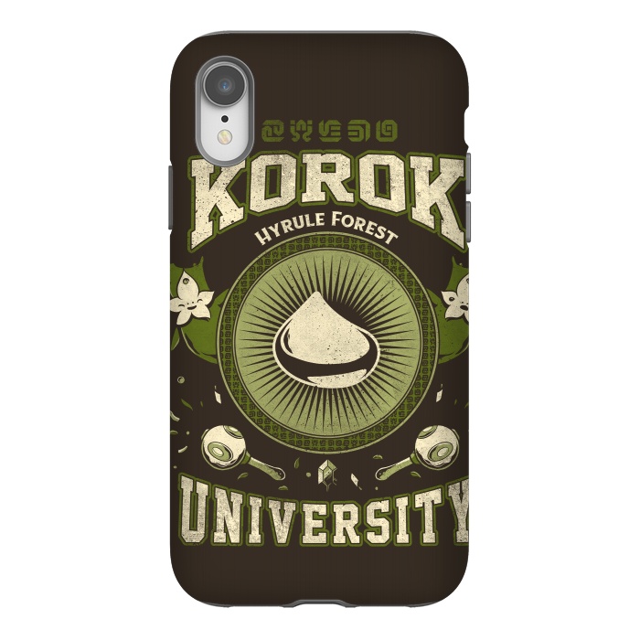 iPhone Xr StrongFit Korok University by Ilustrata