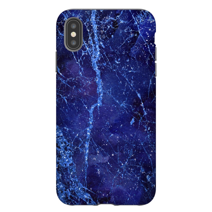 iPhone Xs Max StrongFit Blue Marbled Glitter 2 by Andrea Haase