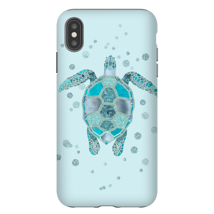 iPhone Xs Max StrongFit Underwater Glamour Turtle by Andrea Haase