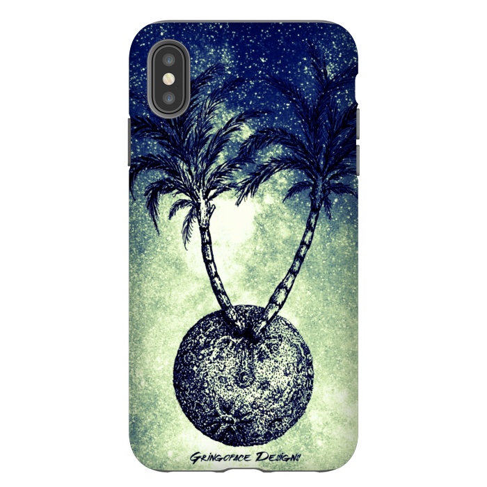 iPhone Xs Max StrongFit Paradise is on the Moon by Gringoface Designs