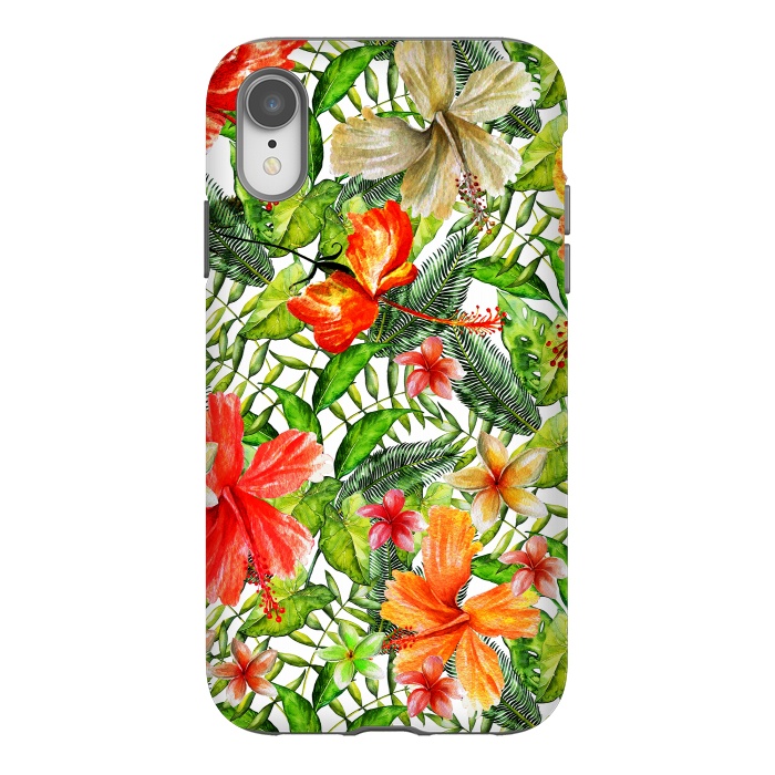 iPhone Xr StrongFit Hibiscus Pattern by  Utart
