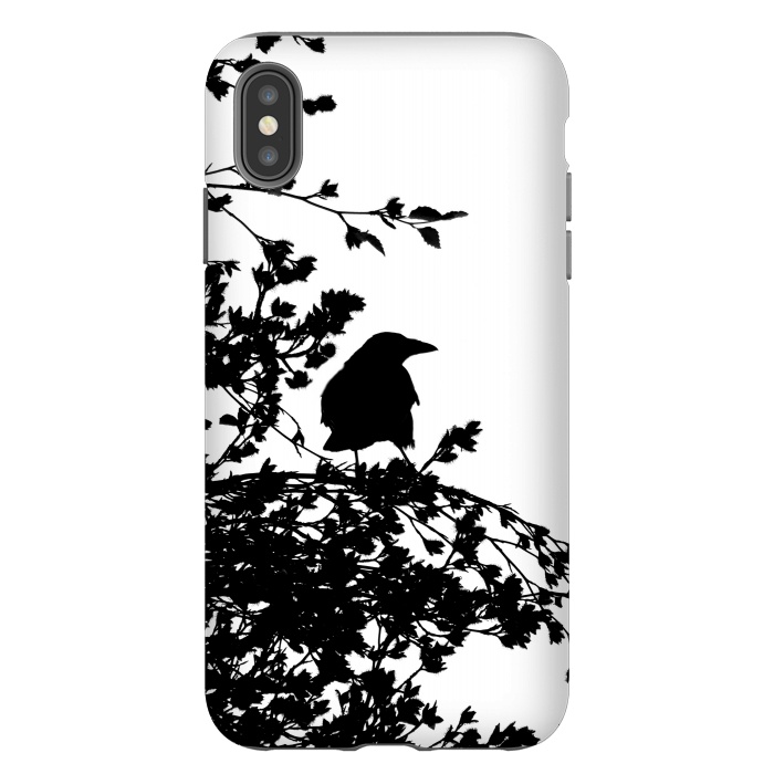 iPhone Xs Max StrongFit Black And White Bird by Andrea Haase