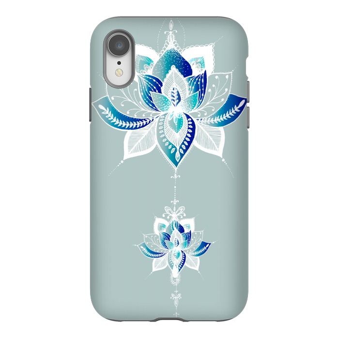 iPhone Xr StrongFit Saige Lotus Flower  by Rose Halsey